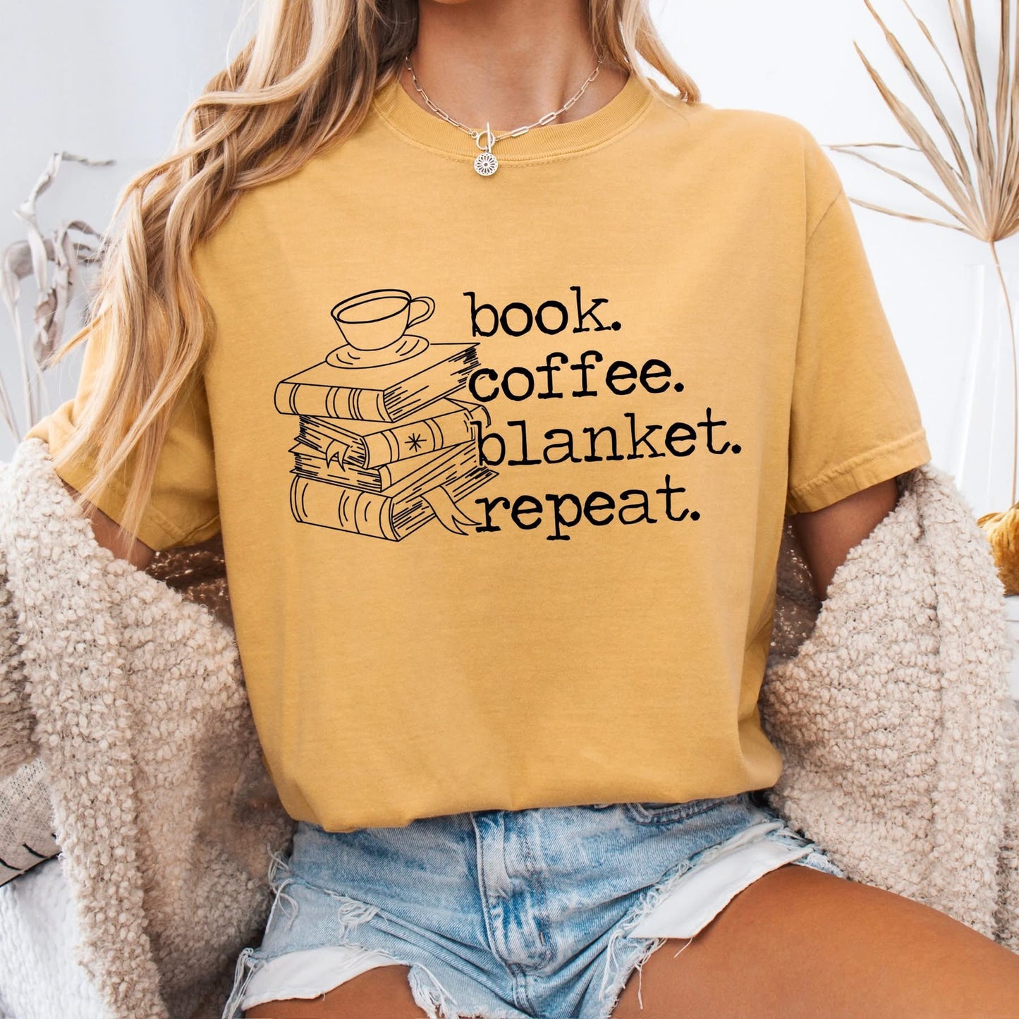 Book.Coffee.Blanket.Repeat tee