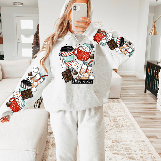 Coffee & Cocoa sweatshirt with sleeve designs