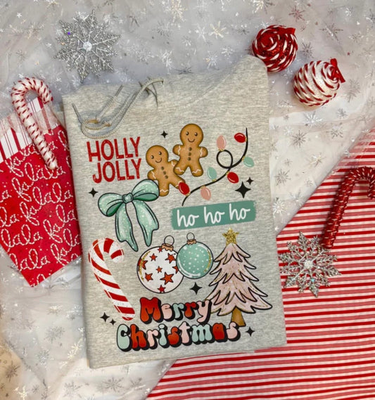 Merry Christmas Collage tee