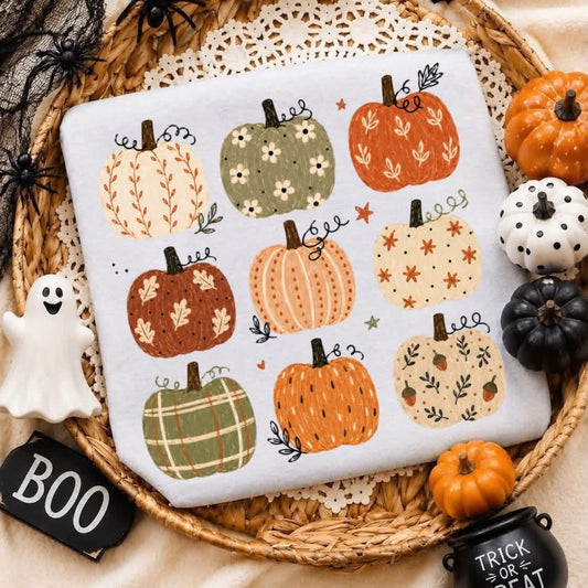 Whimsical Pumpkin Collage tee