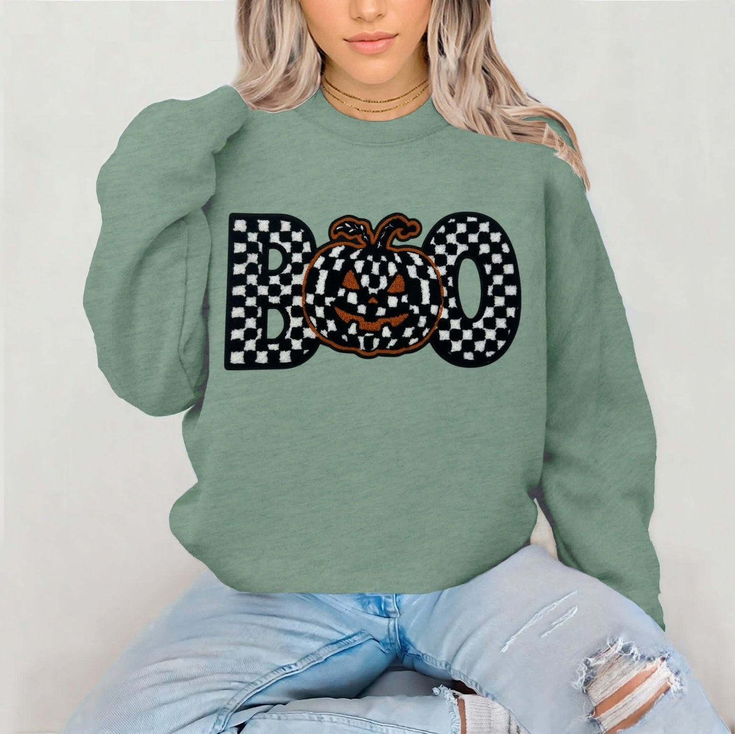 BOO Chenille Patch sweatshirt