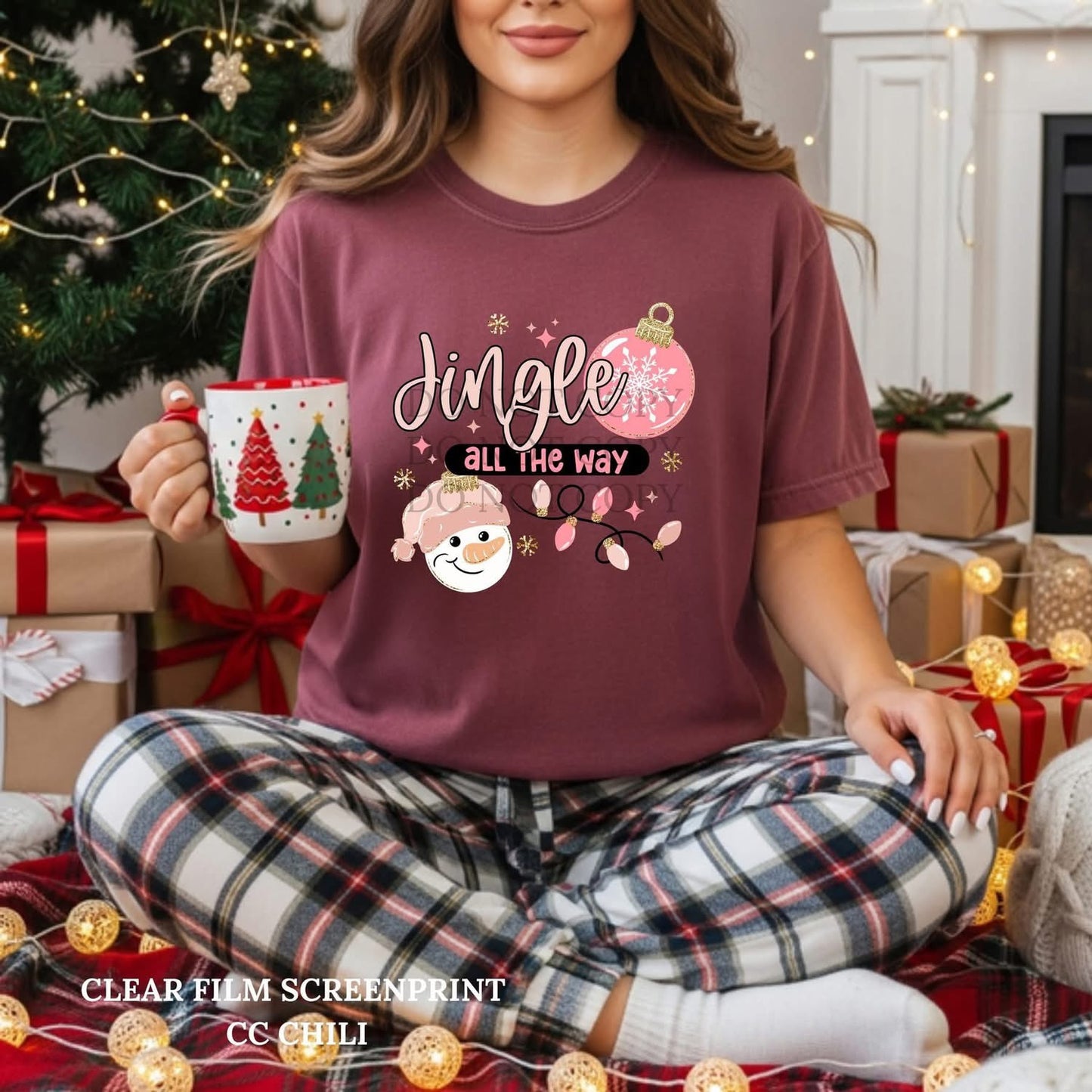 Pink Jingle all the way tee