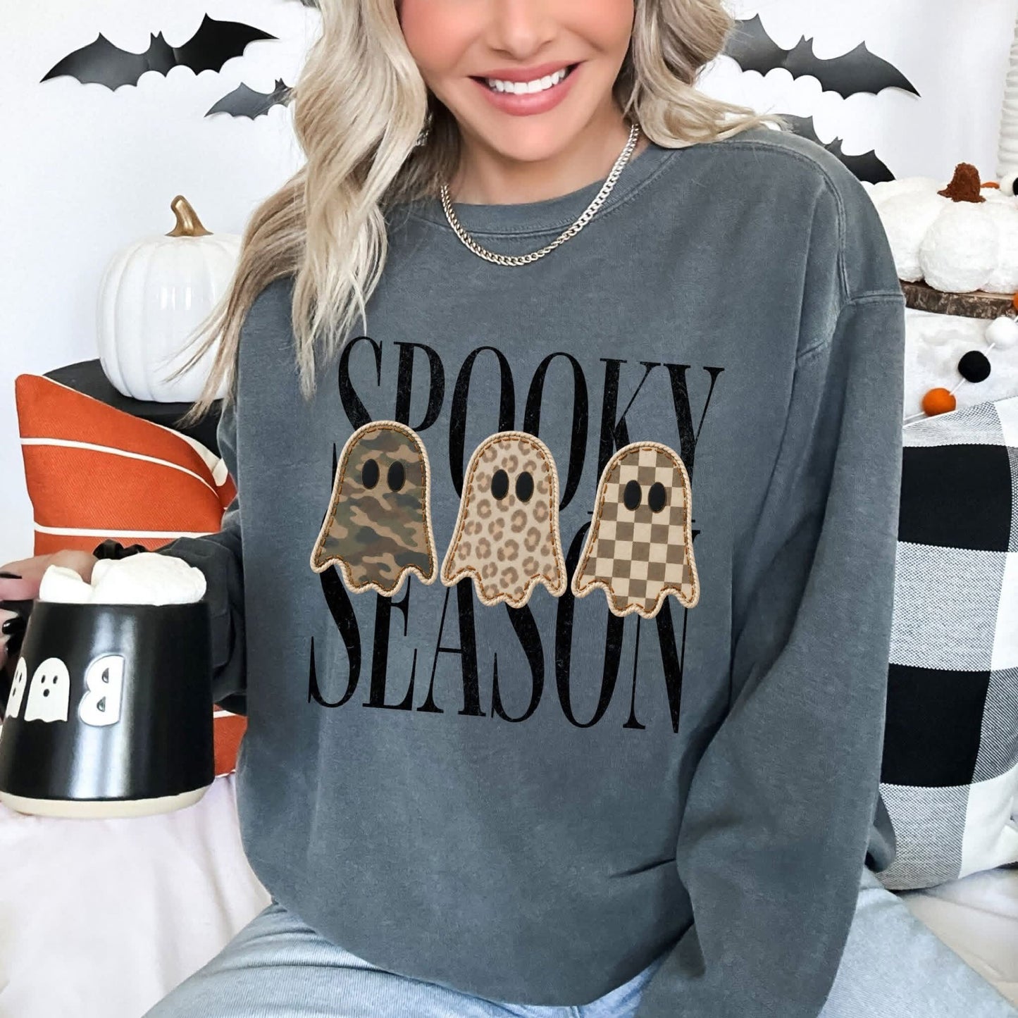 Spooky Season Ghost Trio tee