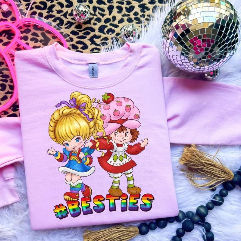 Rainbow & Strawberry Besties tee