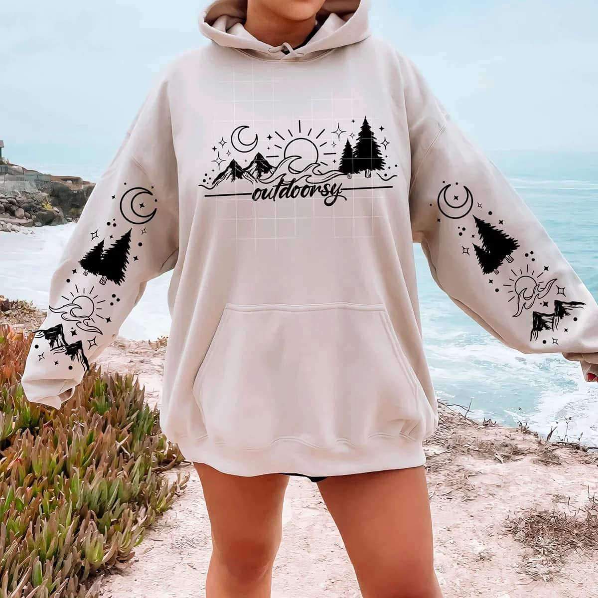 Outdoorsy with sleeves sweatshirt