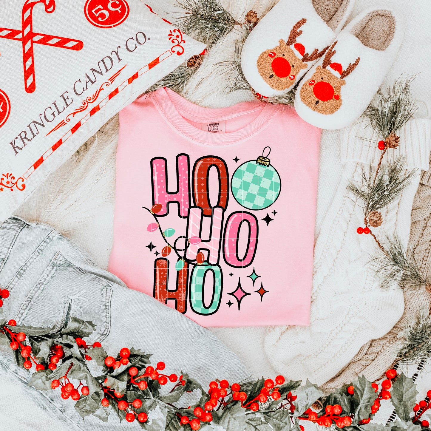 Pink Ho Ho Ho tee
