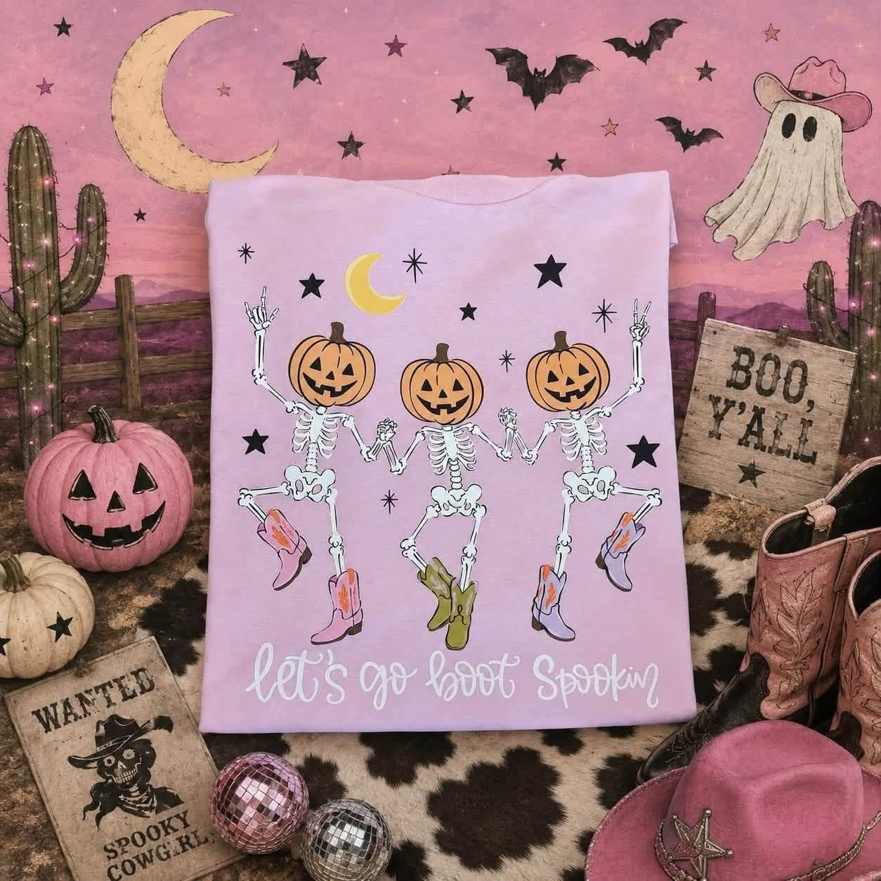 Let's Go Boot Spookin tee