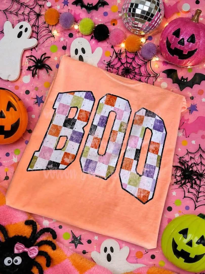 Checkered BOO tee
