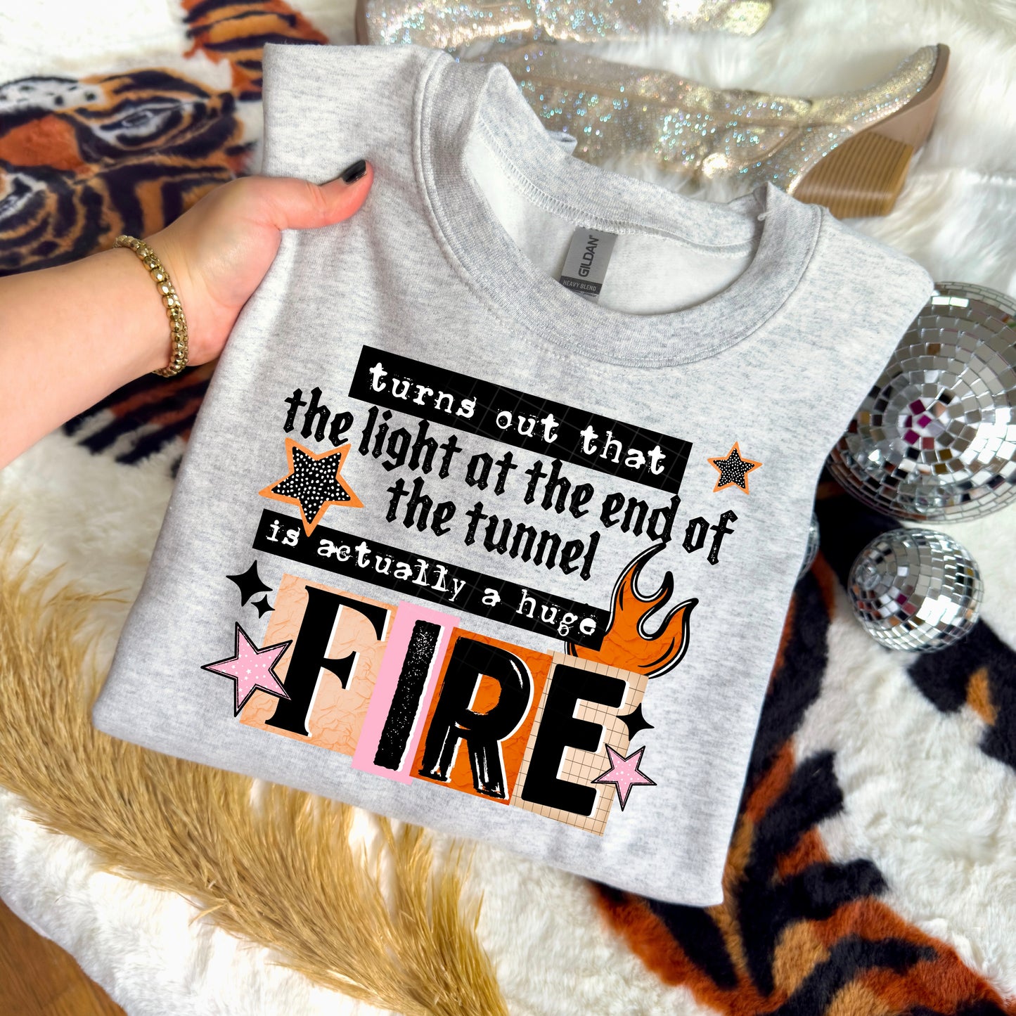 Light at the end of the Tunnel tee (Black Ink)