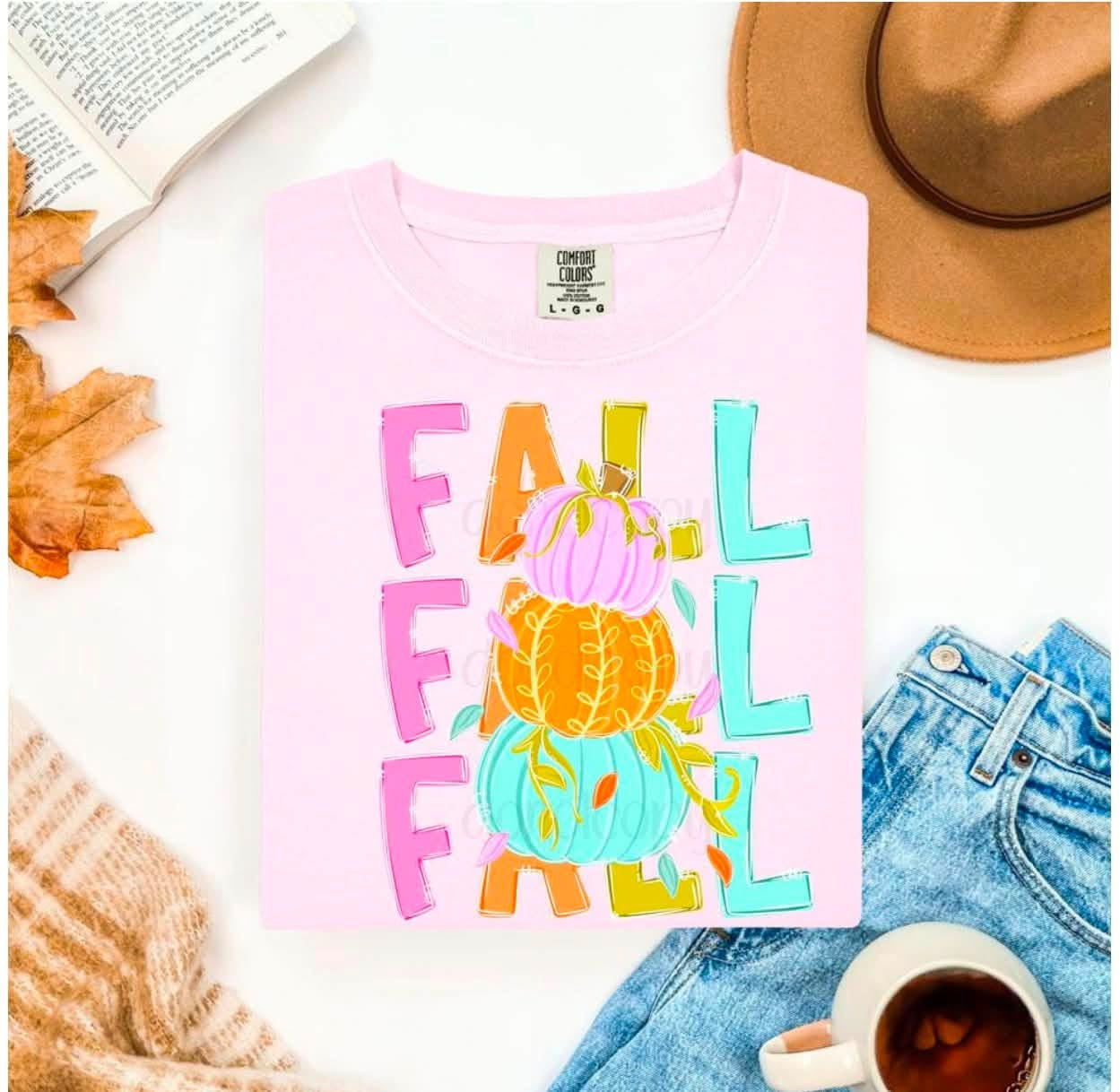 Triple Stack Fall Pumpkins tee
