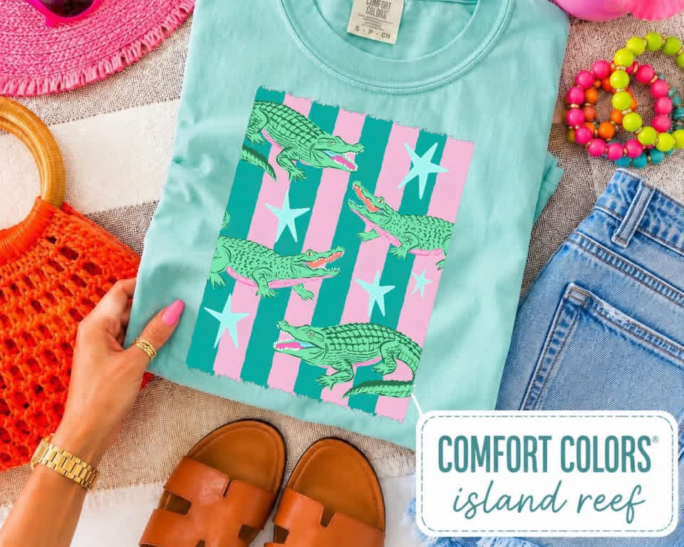 Alligator stripes tee