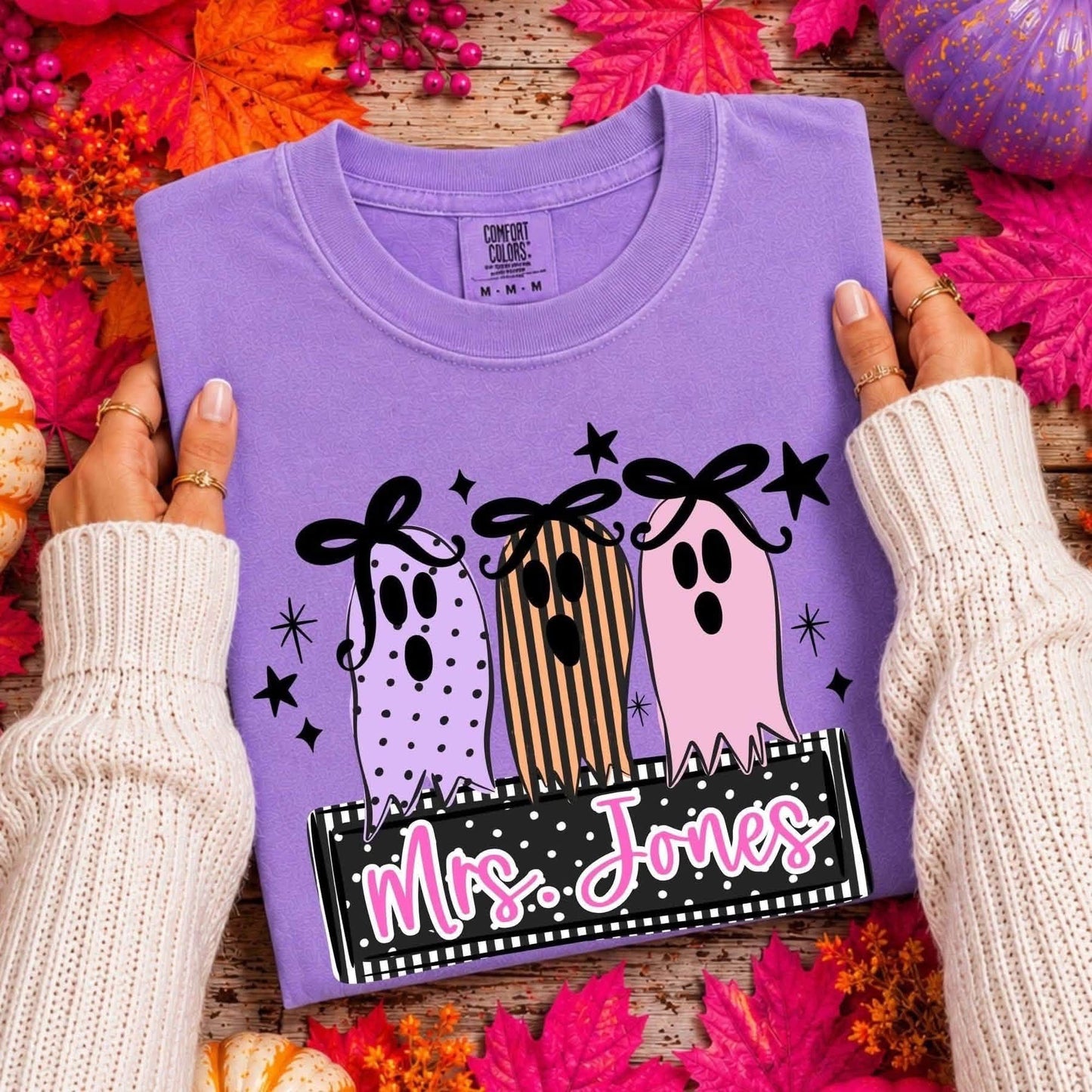 Name Plate Ghosts tee (Pastel)