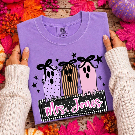 Name Plate Ghosts tee (Pastel)