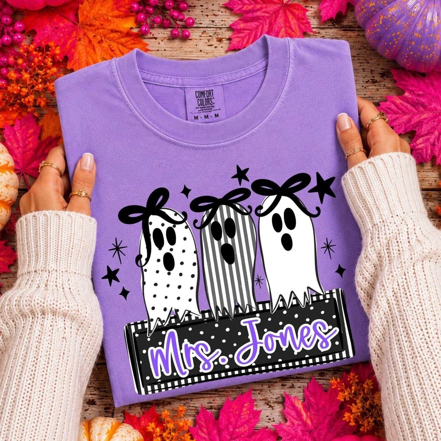 Name Plate Ghosts tee (Black & White)