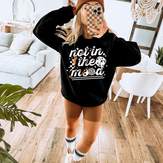 Not in the Mood tee (White Ink)