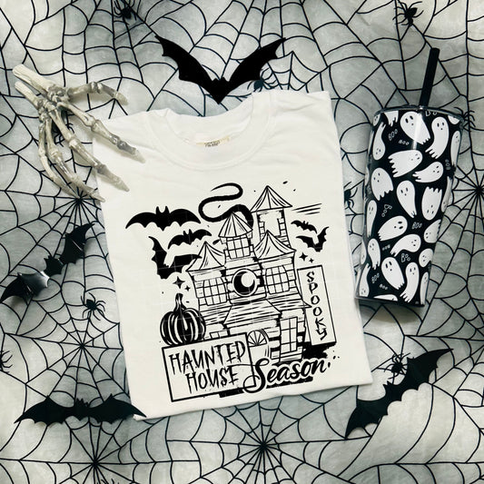 Haunted House Season tee (Black Ink)