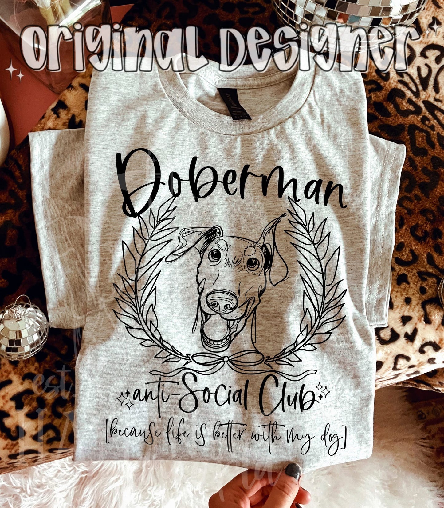 Dog Anti-Social Club tee - Over 40 breeds to choose from!
