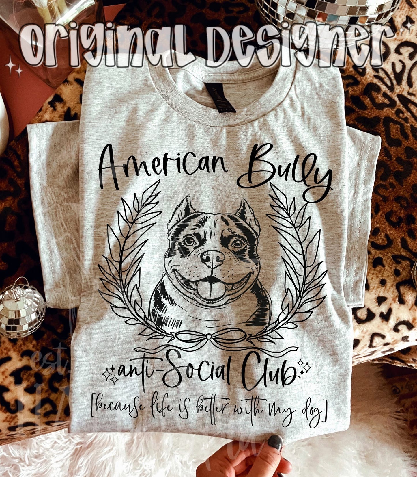 Dog Anti-Social Club tee - Over 40 breeds to choose from!