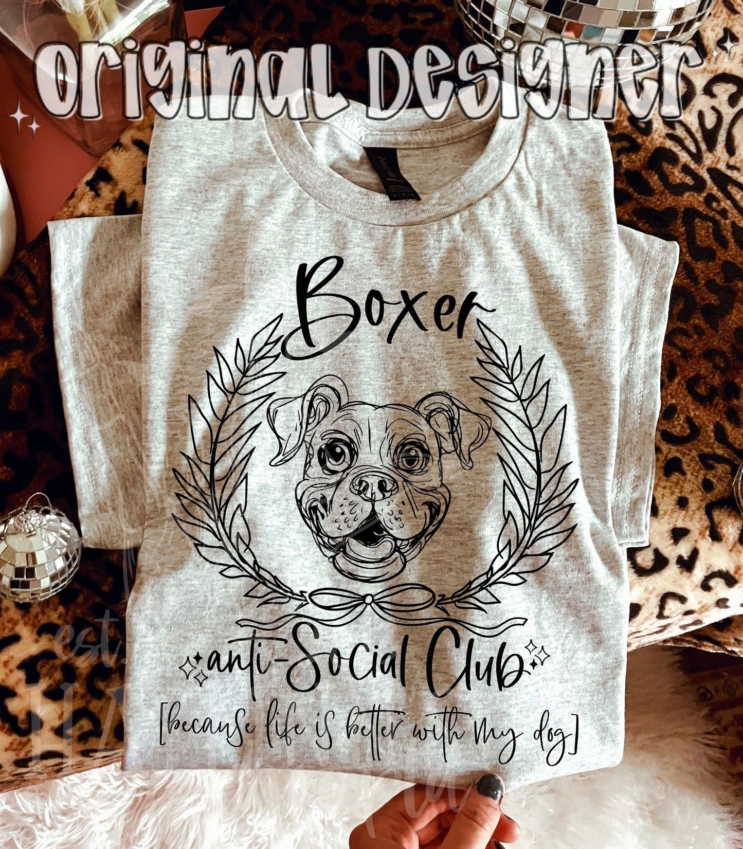 Dog Anti-Social Club tee - Over 40 breeds to choose from!