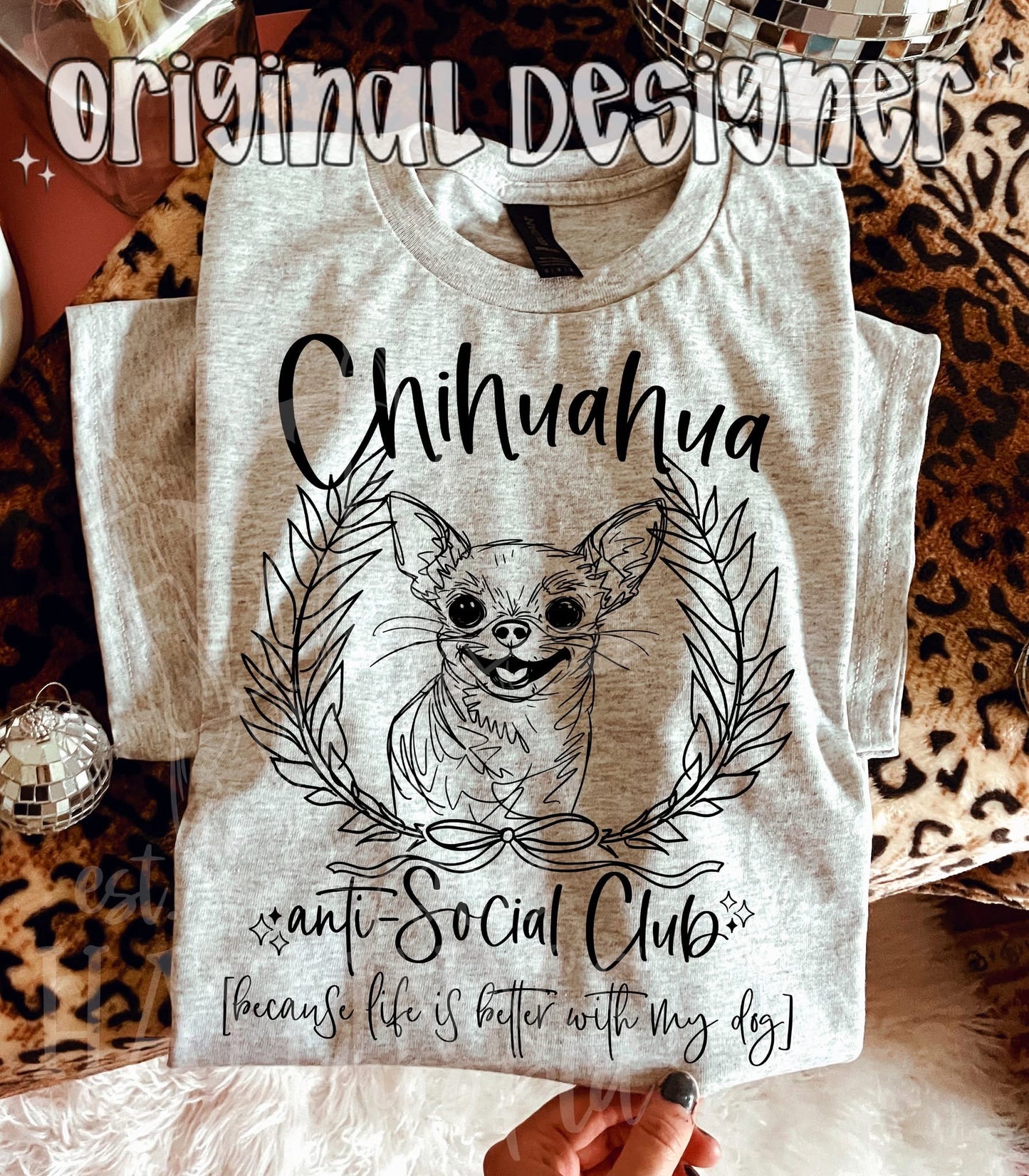 Dog Anti-Social Club tee - Over 40 breeds to choose from!