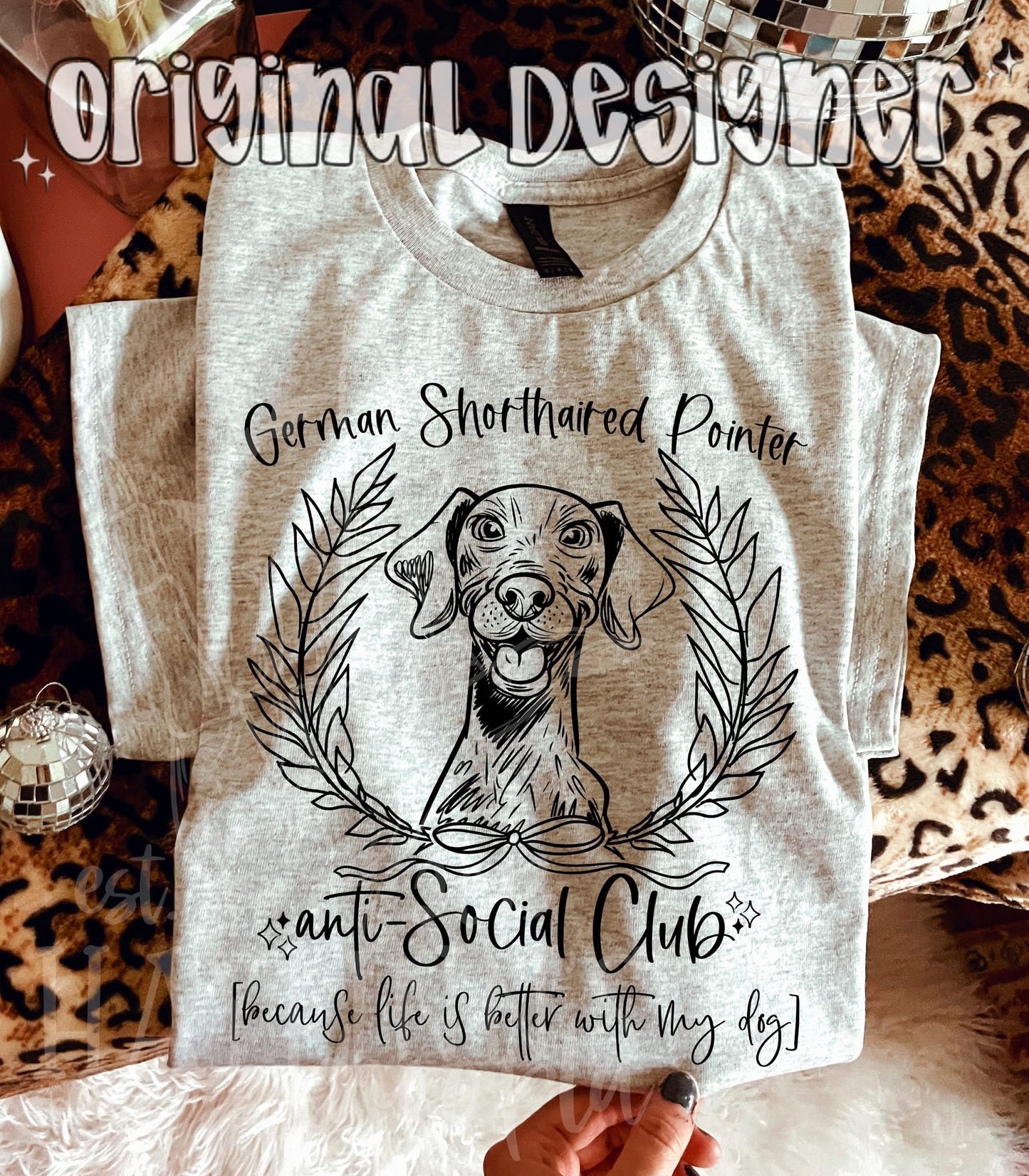 Dog Anti-Social Club tee - Over 40 breeds to choose from!