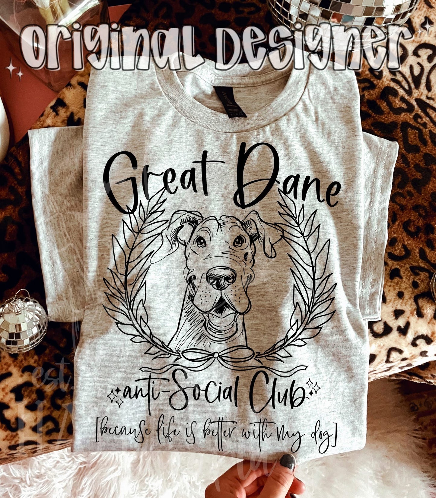 Dog Anti-Social Club tee - Over 40 breeds to choose from!