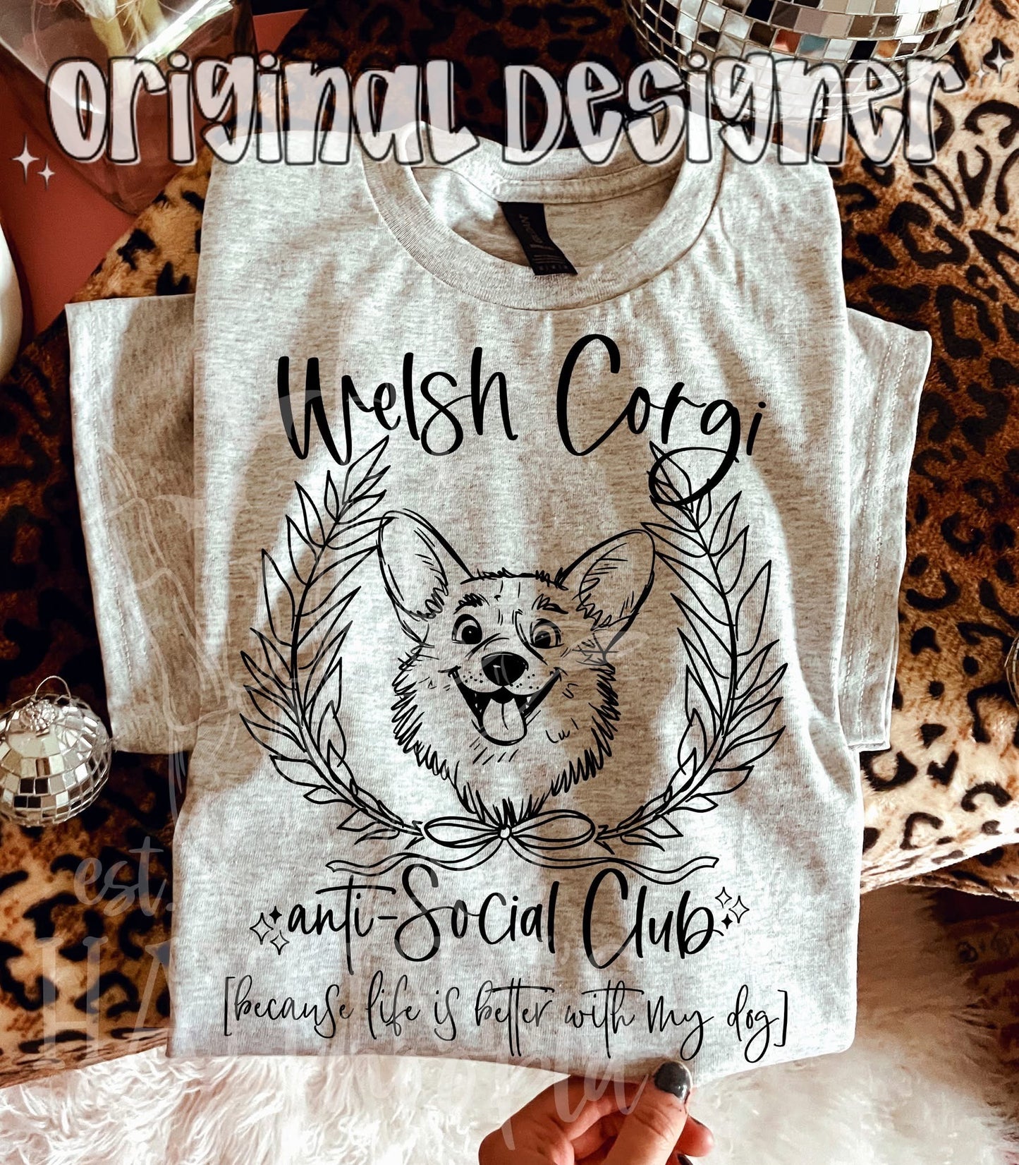 Dog Anti-Social Club tee - Over 40 breeds to choose from!