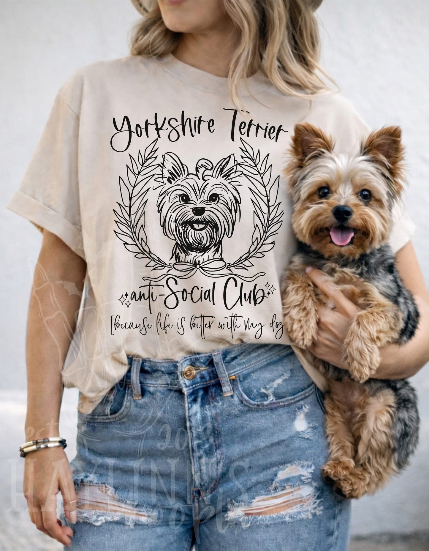 Dog Anti-Social Club tee - Over 40 breeds to choose from!