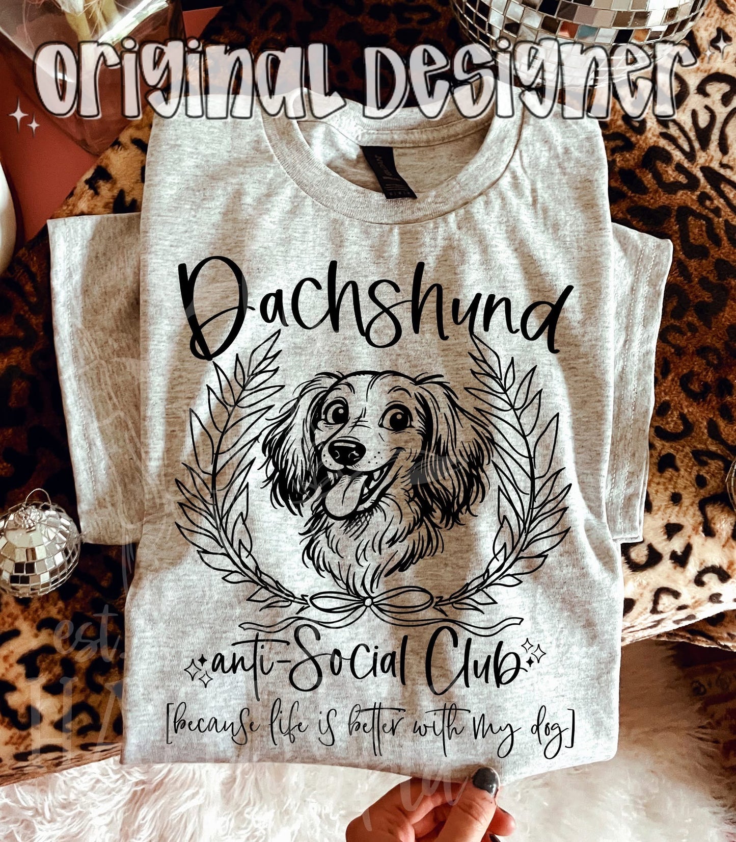 Dog Anti-Social Club tee - Over 40 breeds to choose from!