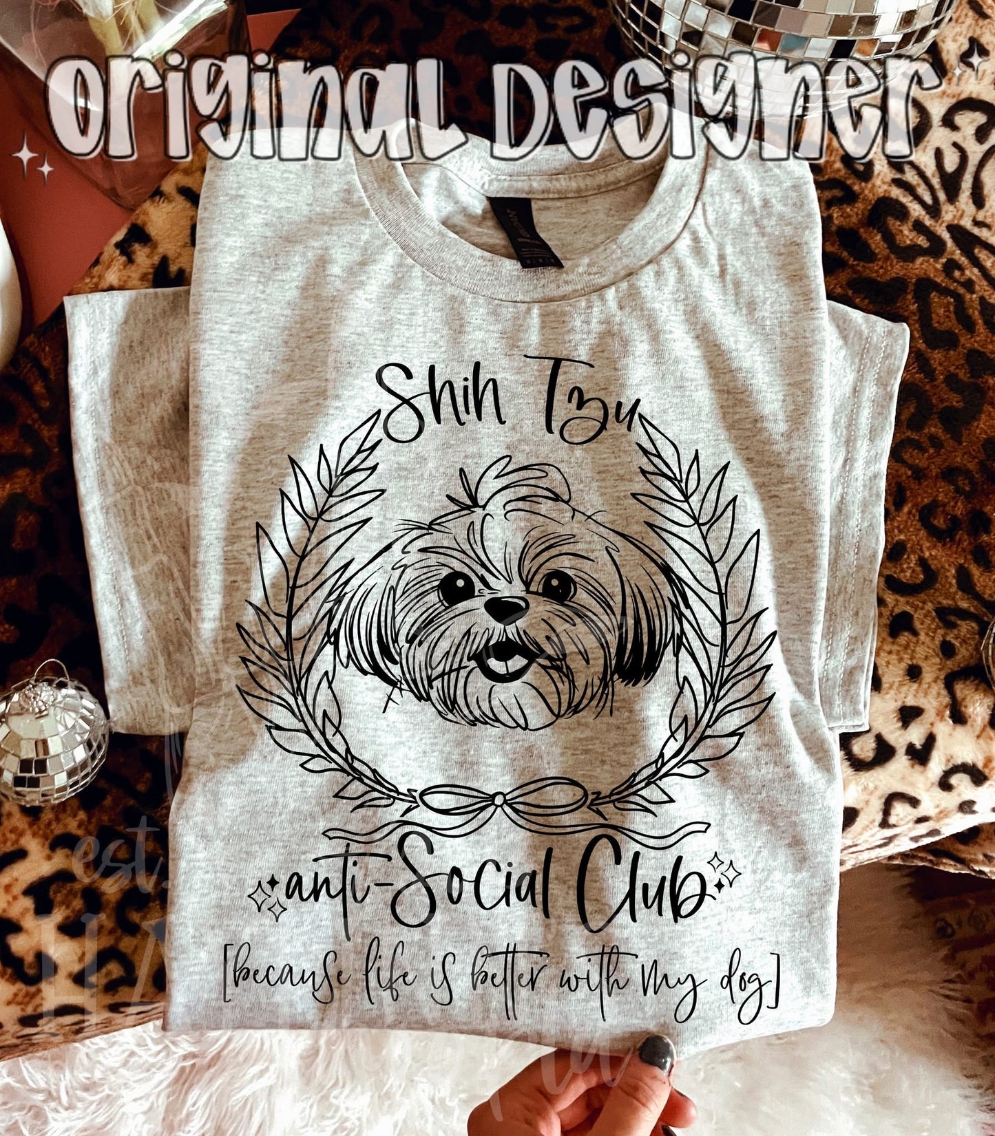 Dog Anti-Social Club tee - Over 40 breeds to choose from!