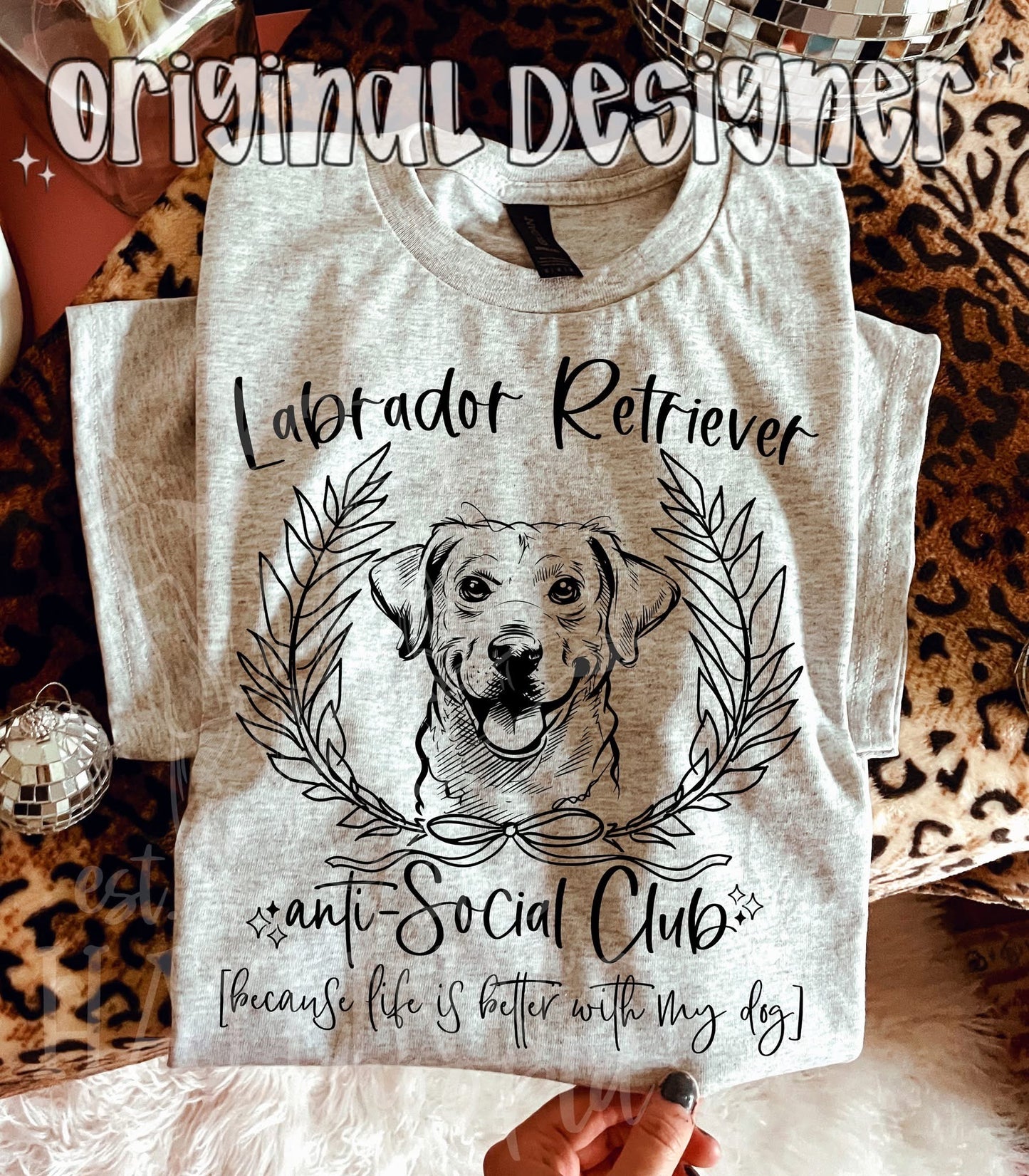 Dog Anti-Social Club tee - Over 40 breeds to choose from!