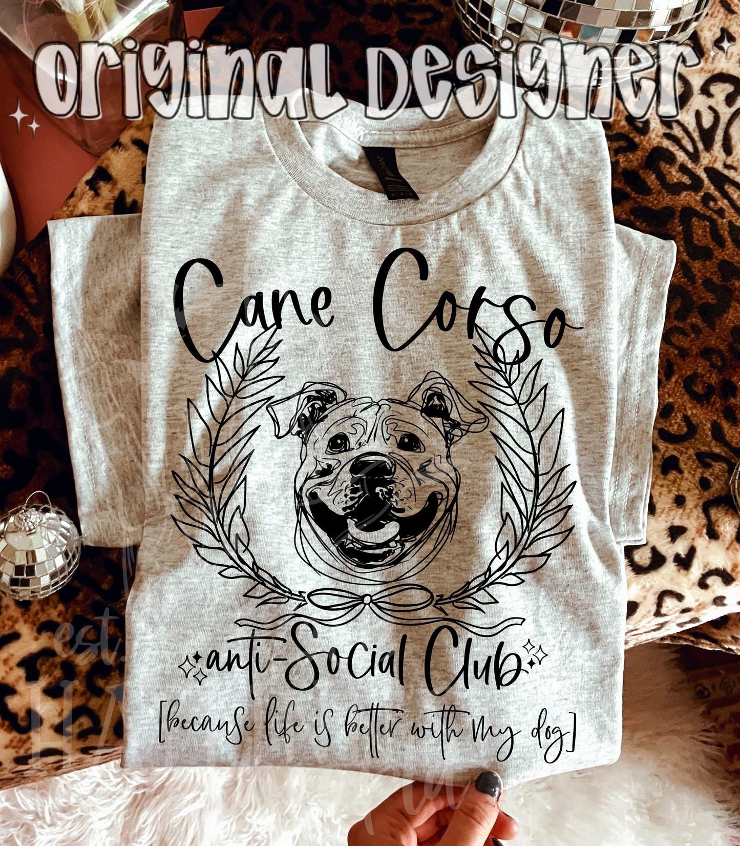 Dog Anti-Social Club tee - Over 40 breeds to choose from!