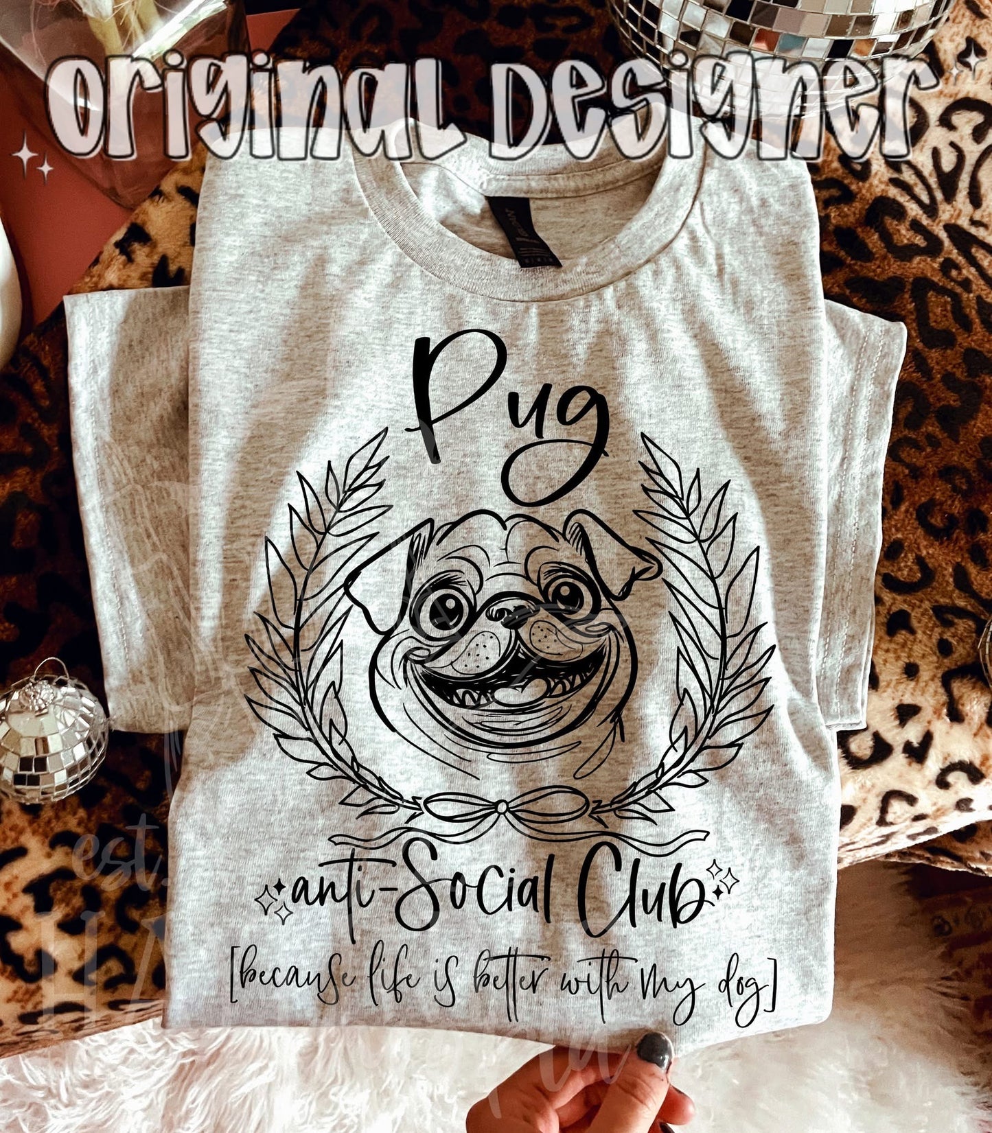 Dog Anti-Social Club tee - Over 40 breeds to choose from!