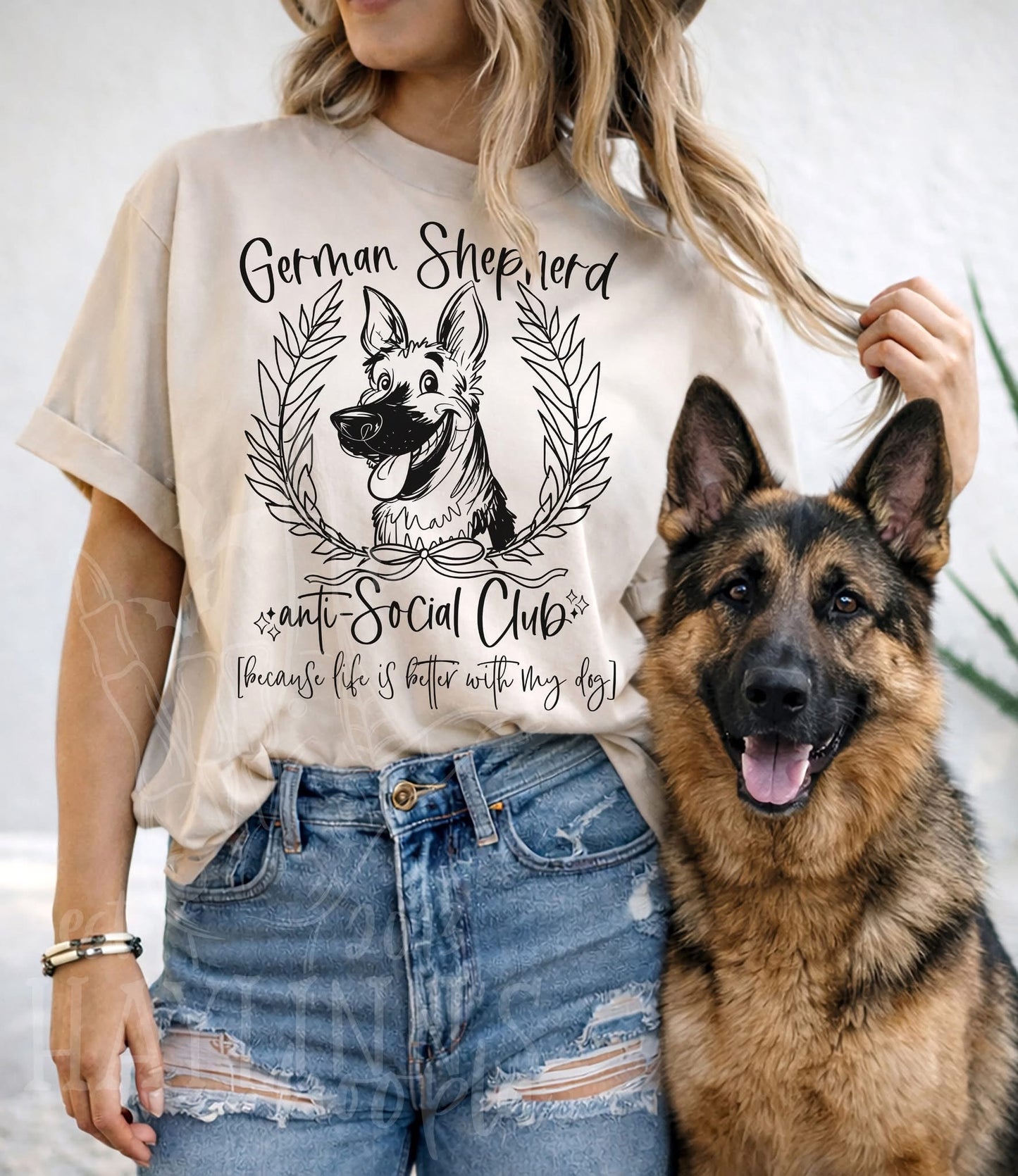 Dog Anti-Social Club tee - Over 40 breeds to choose from!