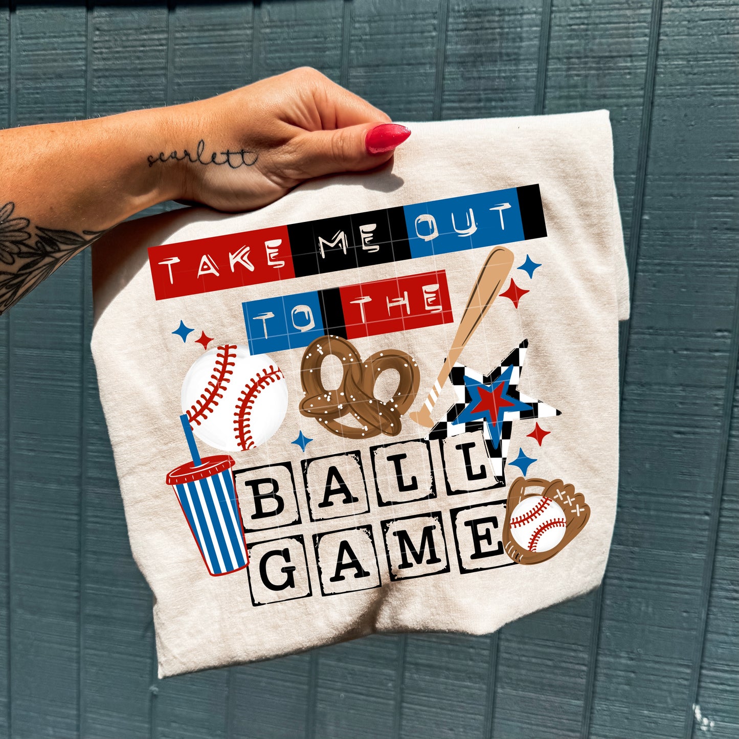 Take me out to the Ball Game tee (Black Ink)