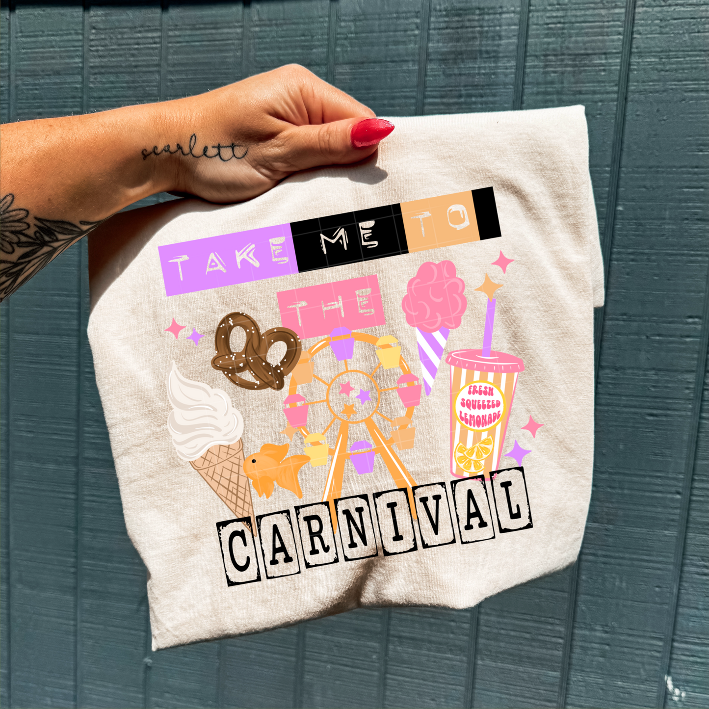 Take me to the Carnival tee (Black Ink)