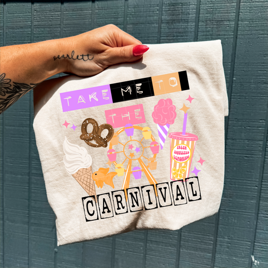 Take me to the Carnival tee (Black Ink)