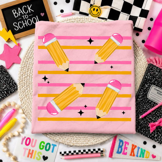 No 2 Pencil collage tee - Can be Personalized!