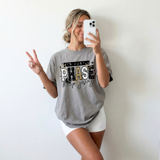It's Just a Phase tee (Black Ink)