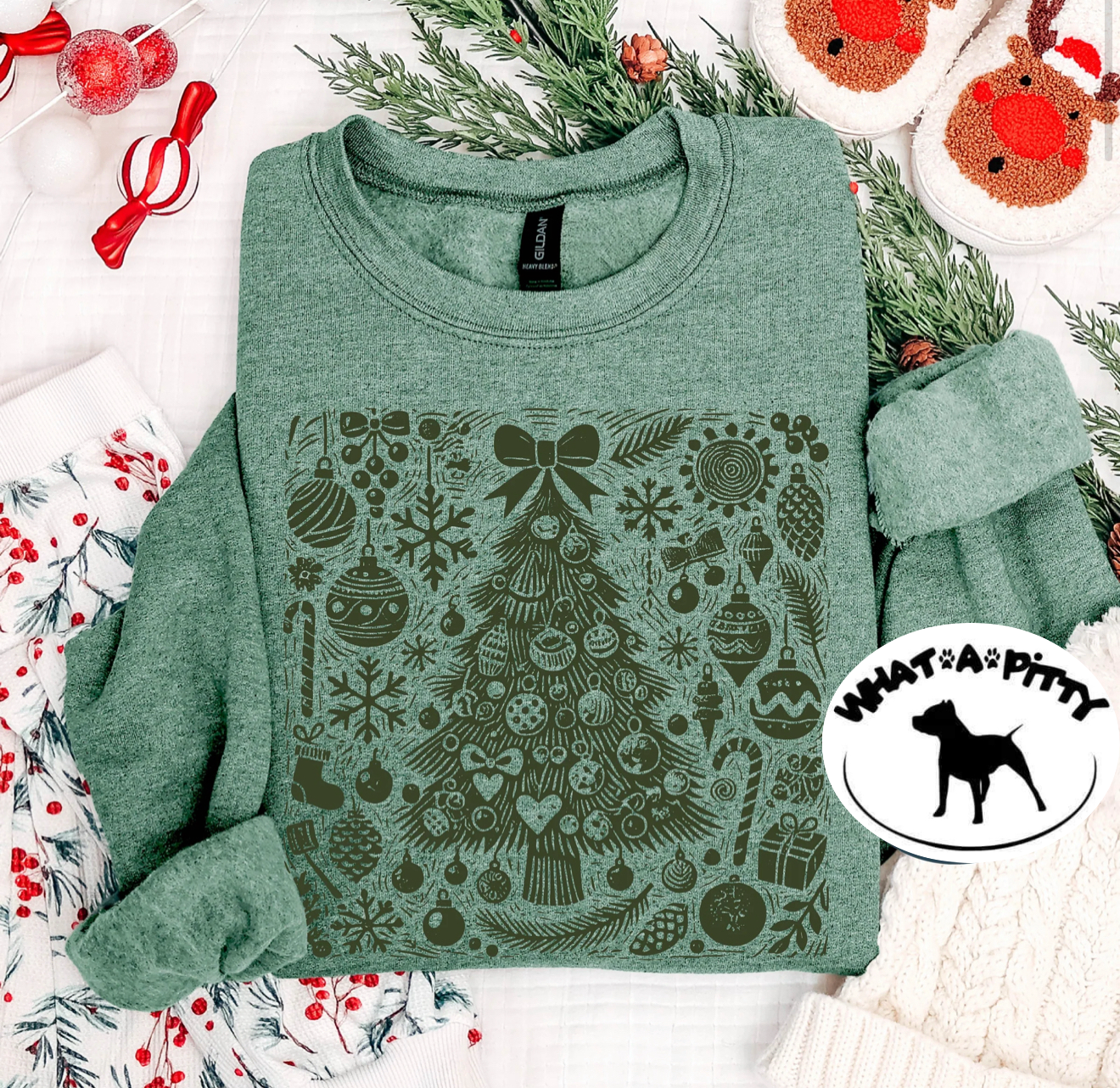 Vintage Christmas Tree and Ornaments tee