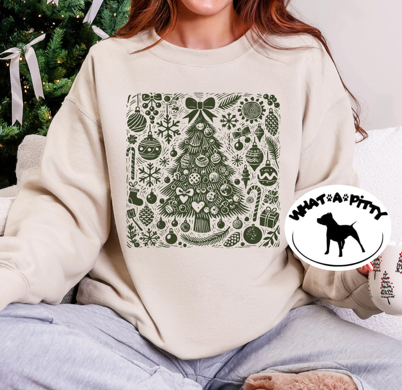 Vintage Christmas Tree and Ornaments tee