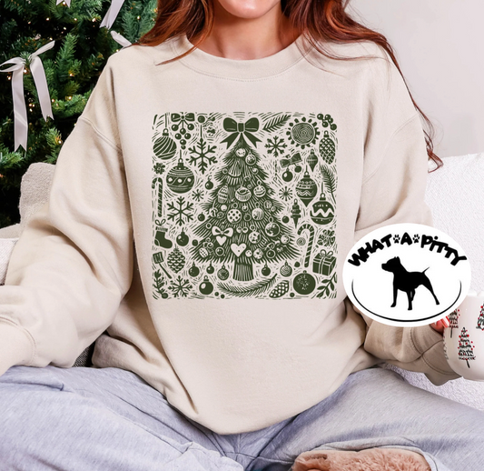 Vintage Christmas Tree and Ornaments tee