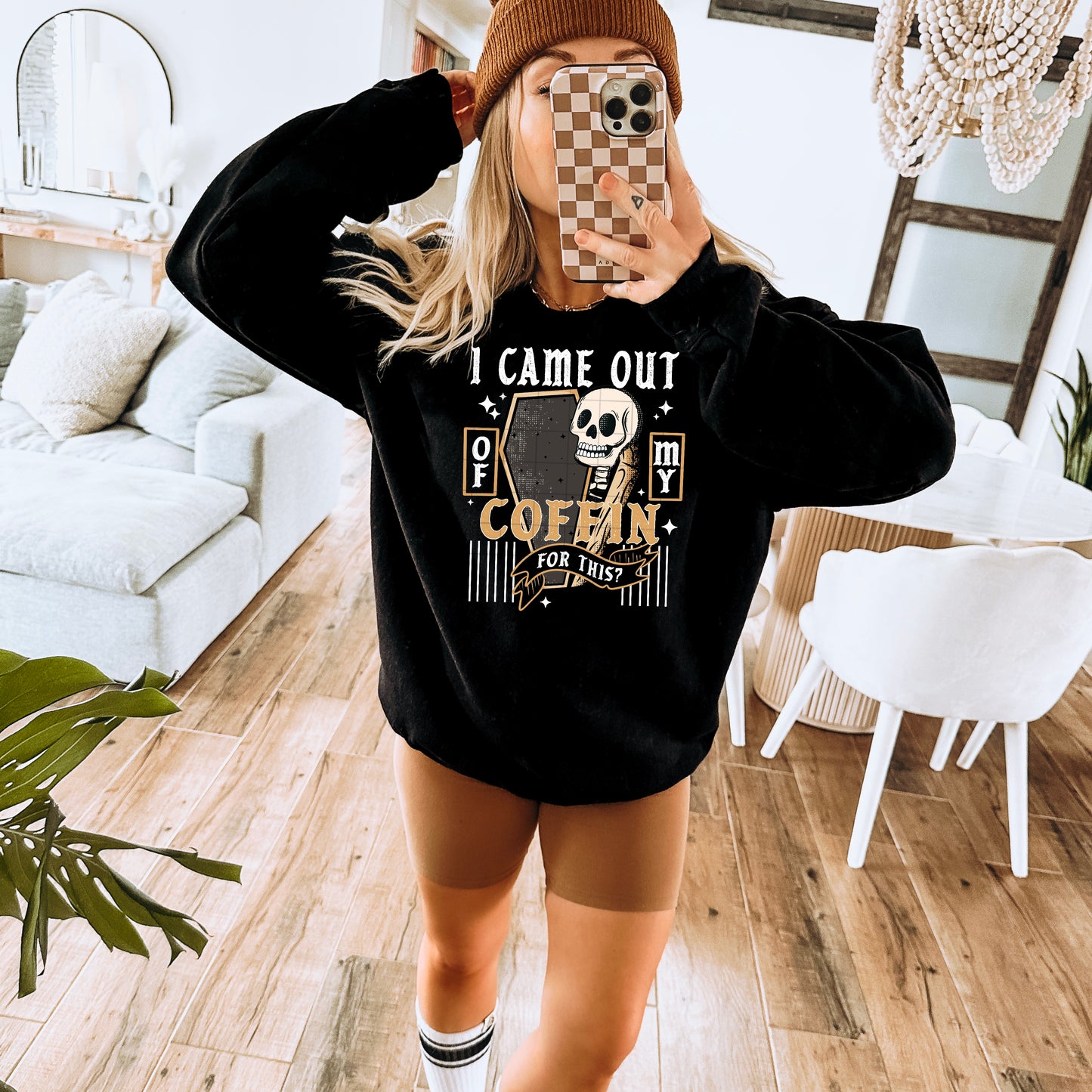 I came out of my Coffin for this tee (White Ink)