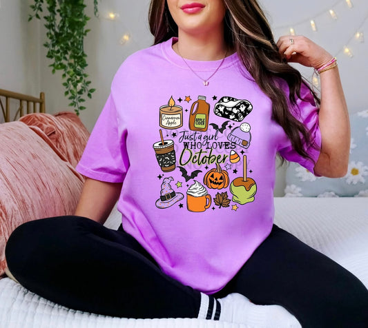 Just a girl who loves October tee