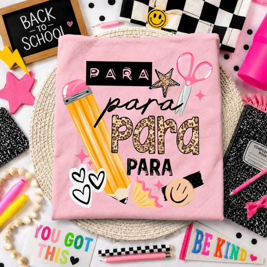 Para pencil tee collage