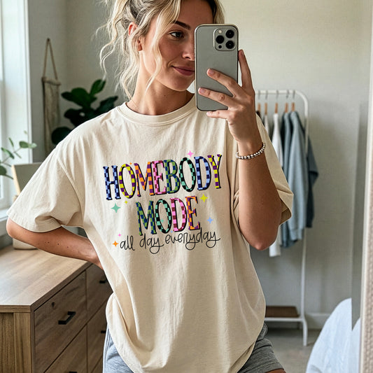 Homebody Mode all day everyday tee (Black Ink)