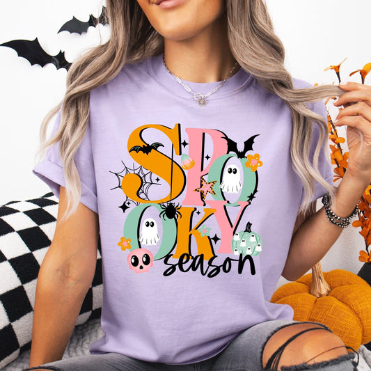 Pastel Spooky Season with glitter tee