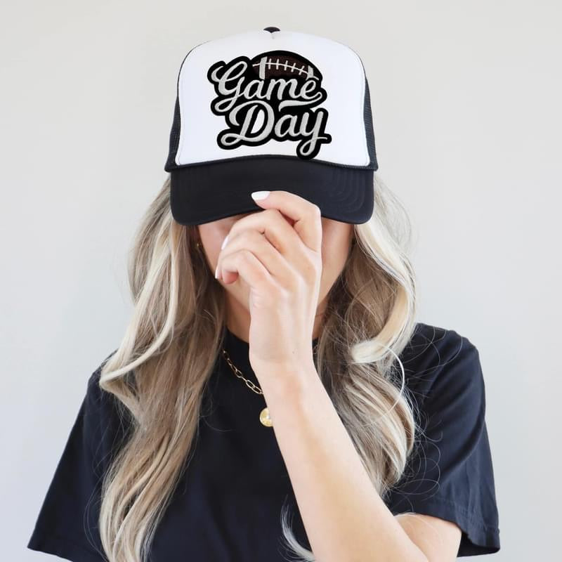 White Game Day Trucker Hat