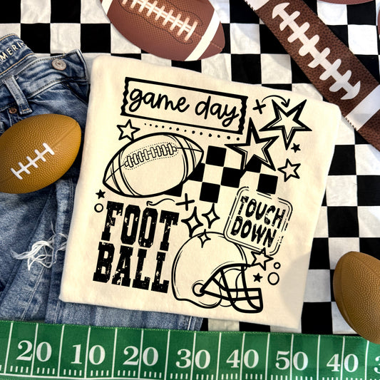Football collage tee (Black Ink)