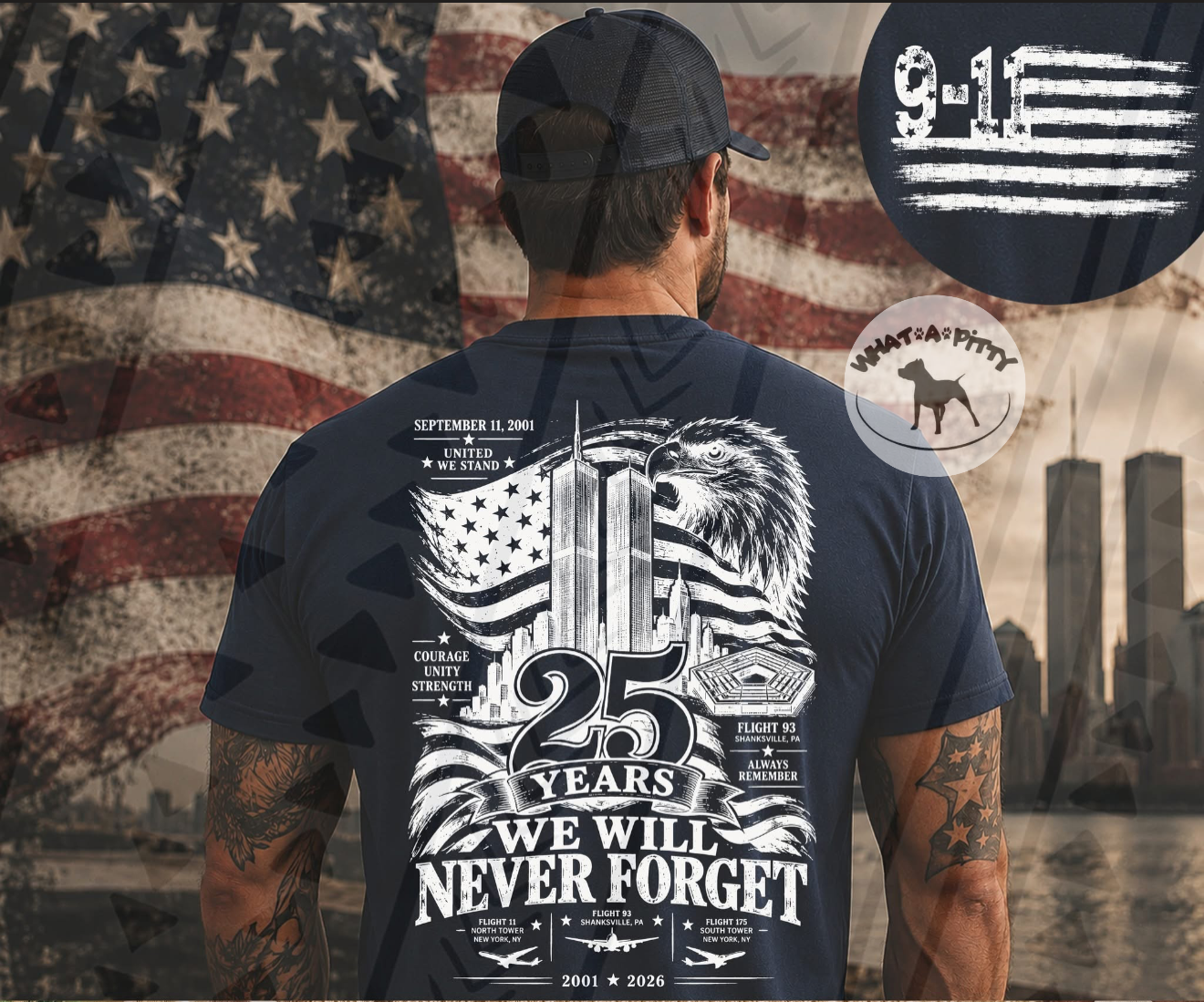 9/11 25 year memorial tee